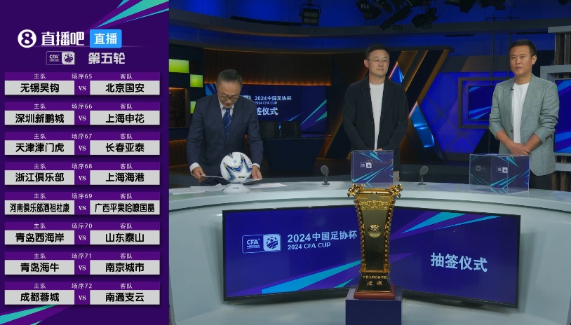 足协杯16强对阵：国安抽中中甲球队，上海、海港、国安同在上半区